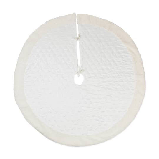 DII® Cream Diamond Quilted Holiday Tree Skirt
